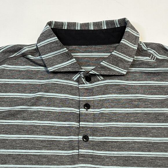 Lululemon Polo Shirt Mens XL Striped Athletic Golf Lightweight Performance Top - Picture 5 of 10